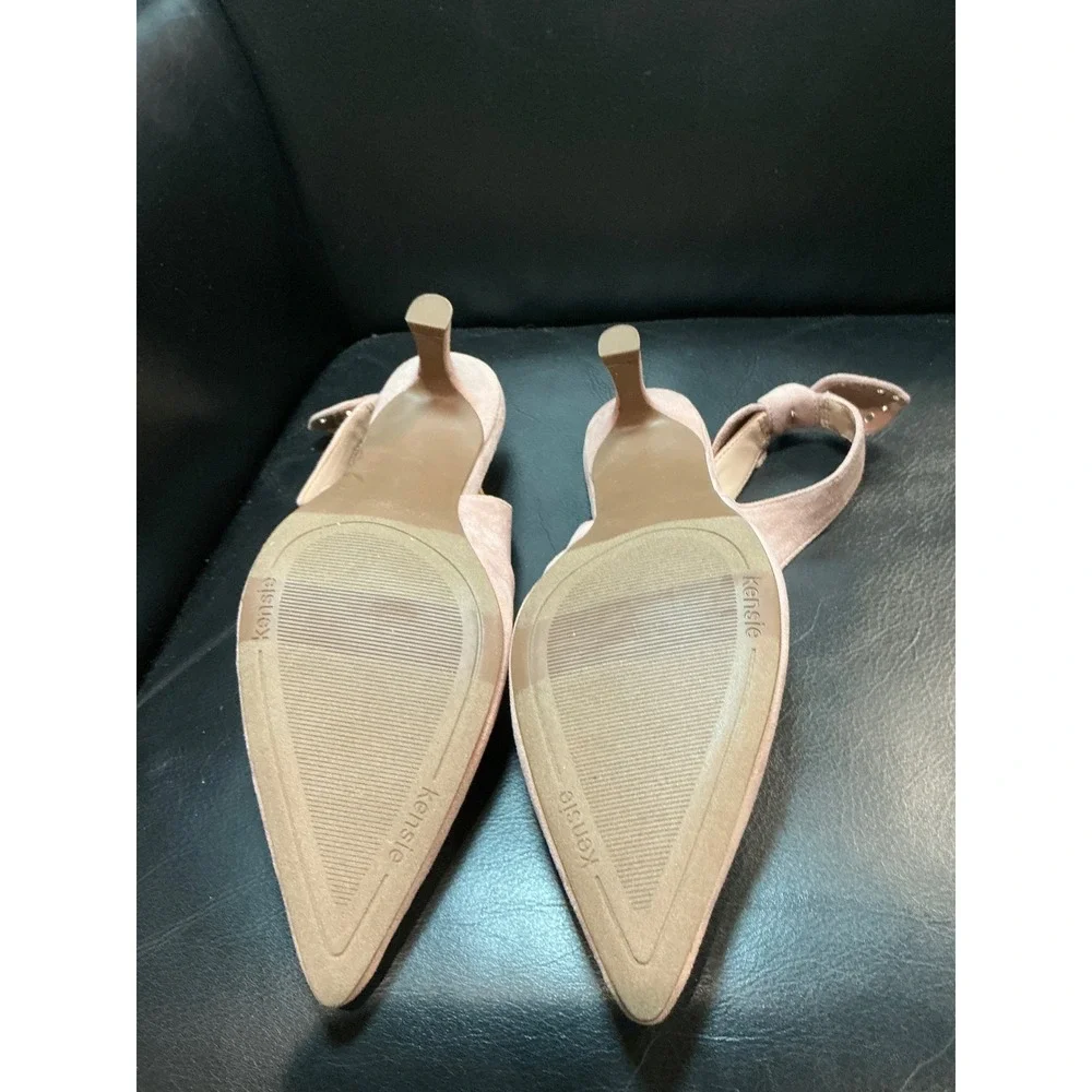 Kensie Olympia Slingback Heels Womens‎ 9 Rose Pink  Bow Kitten Pump